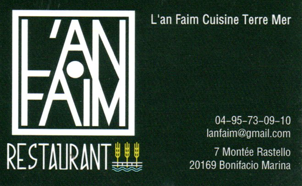 L'an Faim — Restaurant — cuisine terre & mer